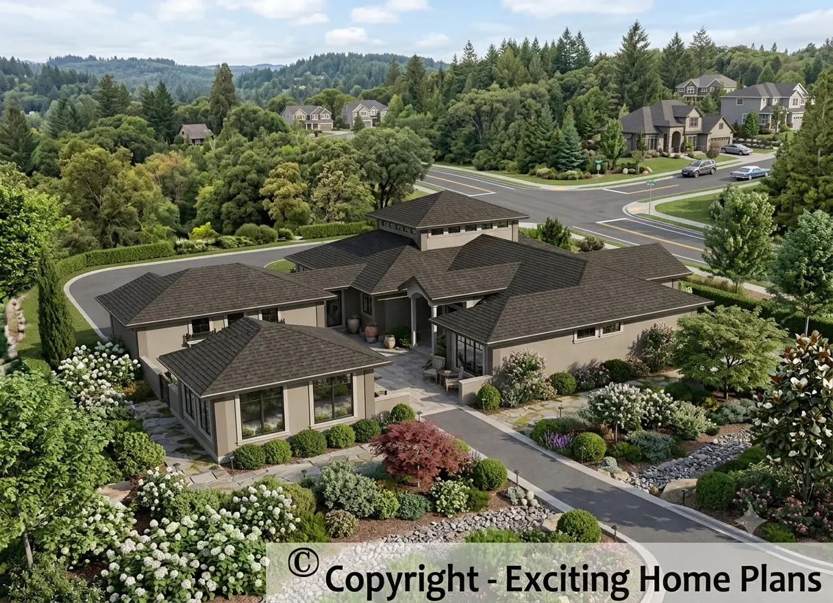 1-Story House Plan 4167 ft²: 3 Beds, 0.5 Baths, 2-Car Garage