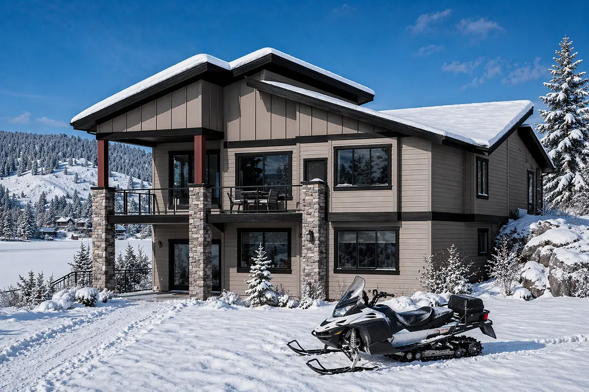 House Plan: 1676 ft², 1 Story + Basement, 5 Beds, 3 Baths, Open Floor Plan, 2-Car Garage