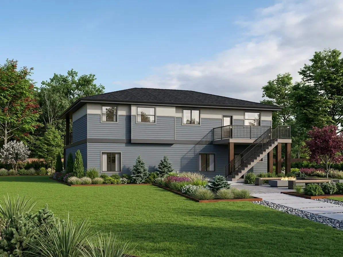 2-Story House Plan 2825 ft²: 5 Beds, 3 Baths, Open Floor Plan, 2-Car Garage