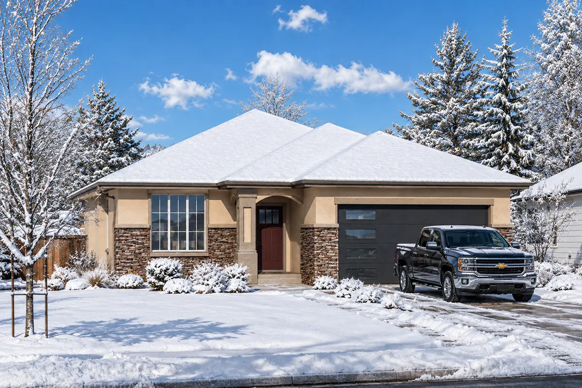 1-Story House Plan with Basement 1661 ft²: 4 Beds, 3 Baths, Open Floor Plan, 2-Car Garage