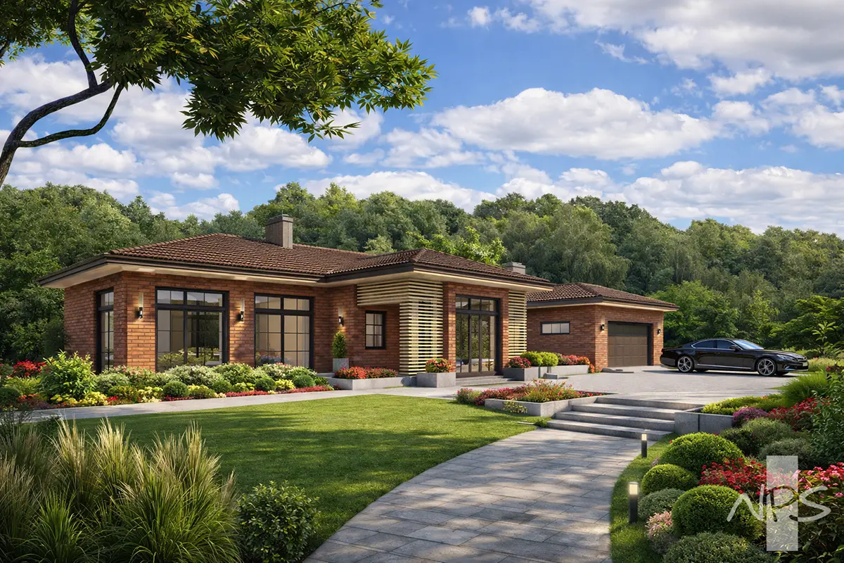 House Plan: 2124 ft², 1 Story, 3 Beds, 2 Baths, 2-Car Garage