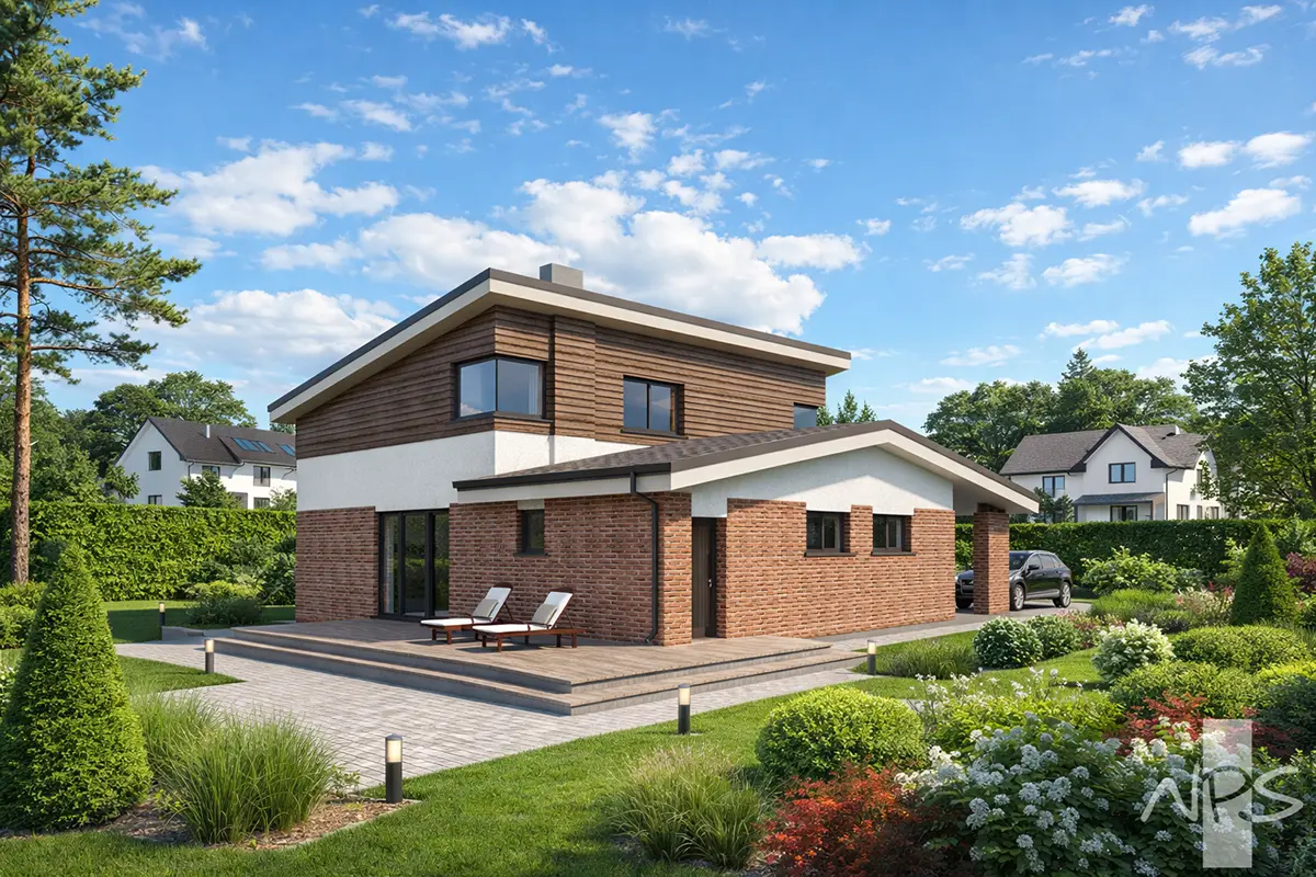 House Plan: 1423 ft², 2 Stories, 3 Beds, 2 Baths, Open Floor Plan, 1-Car Garage