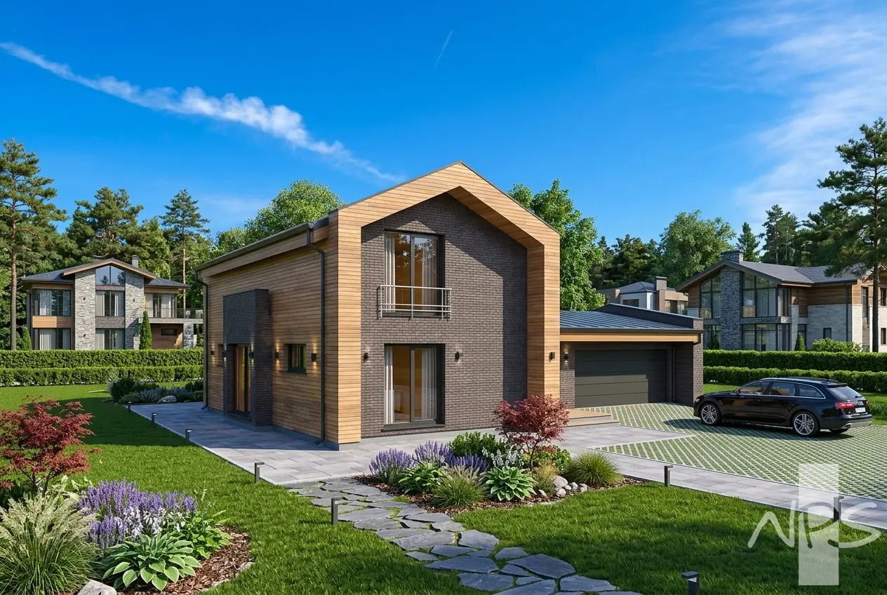 House Plan: 1586 ft², 1.5 Stories, 2 Beds, 1.5 Baths, Open Floor Plan, 2-Car Garage