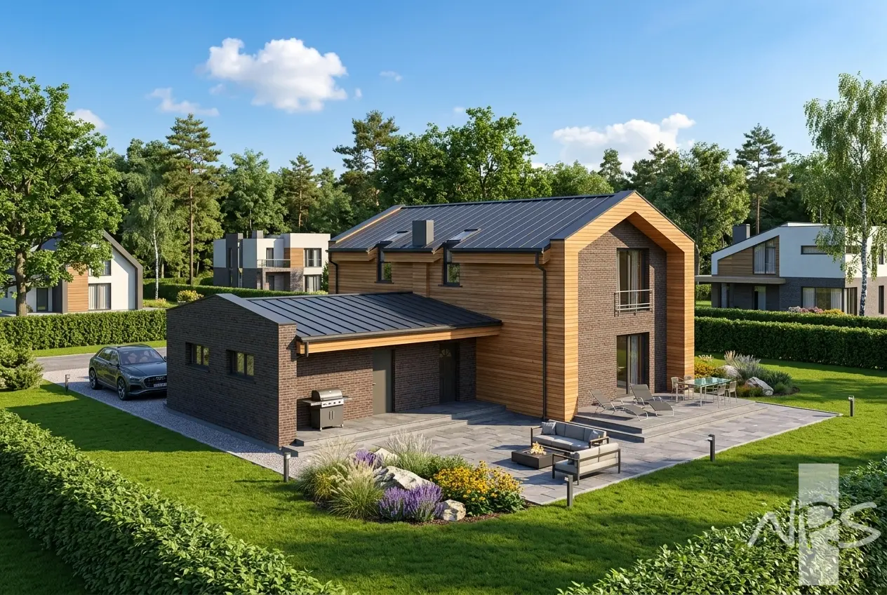 House Plan: 1586 ft², 1.5 Stories, 2 Beds, 1.5 Baths, Open Floor Plan, 2-Car Garage