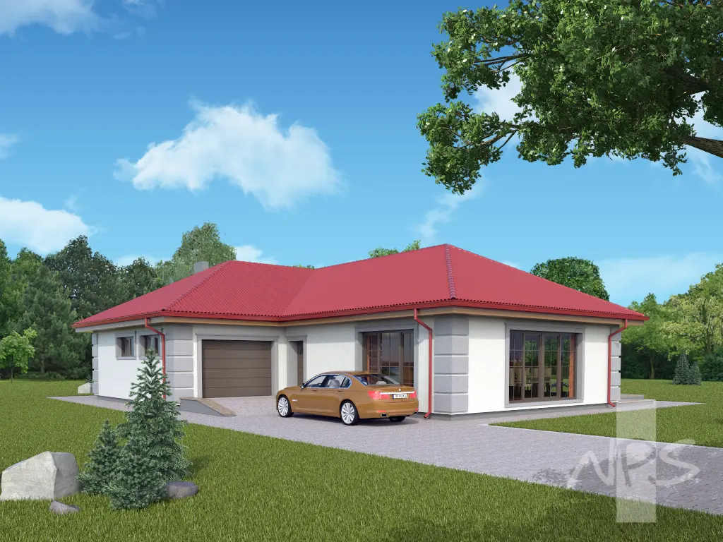 House Plan: 1496 ft², 1 Story, 3 Beds, 1.5 Baths, 1-Car Garage