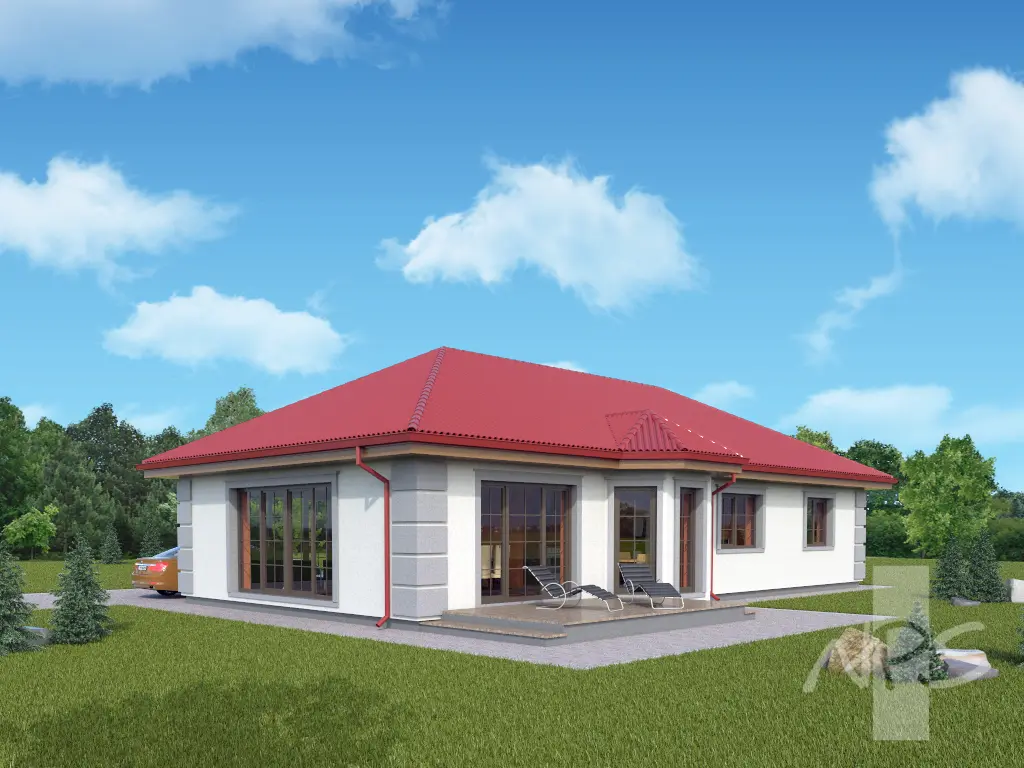 House Plan: 1496 ft², 1 Story, 3 Beds, 1.5 Baths, 1-Car Garage