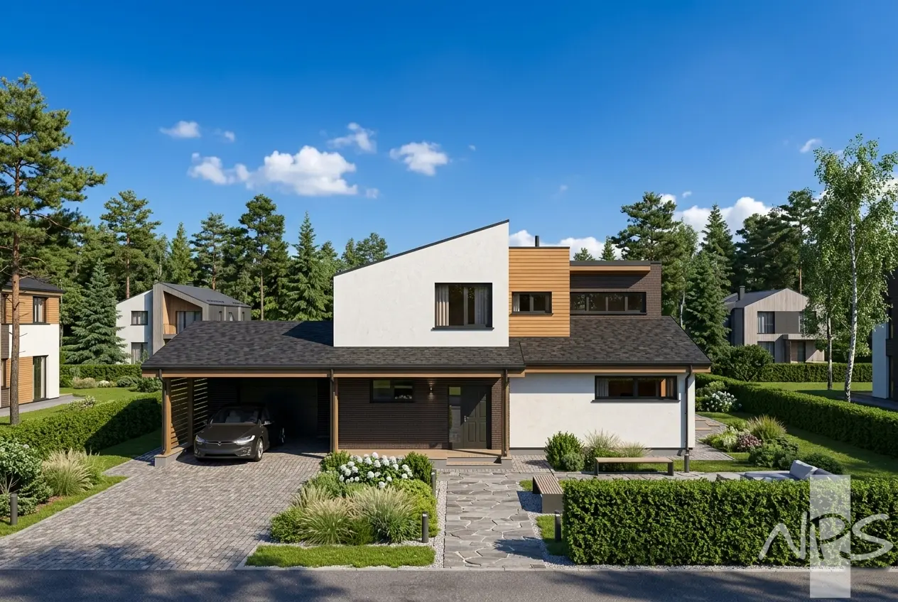 House Plan: 2004 ft², 2 Stories, 2 Beds, Home Office, 2.5 Baths, Open Floor Plan, 1-Car Garage