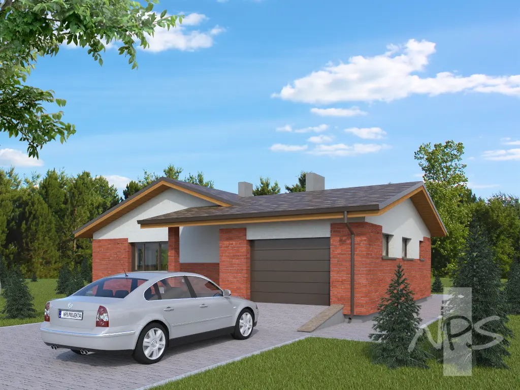House Plan: 1301 ft², 1 Story, 3 Beds, 2 Baths, Open Floor Plan, 1-Car Garage