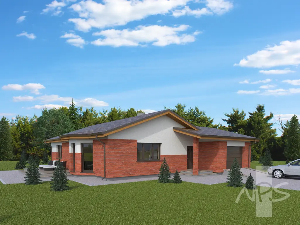 House Plan: 1301 ft², 1 Story, 3 Beds, 2 Baths, Open Floor Plan, 1-Car Garage
