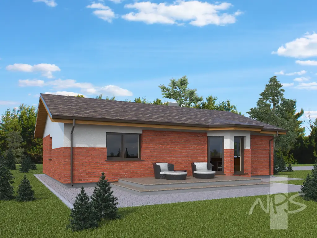 House Plan: 1301 ft², 1 Story, 3 Beds, 2 Baths, Open Floor Plan, 1-Car Garage