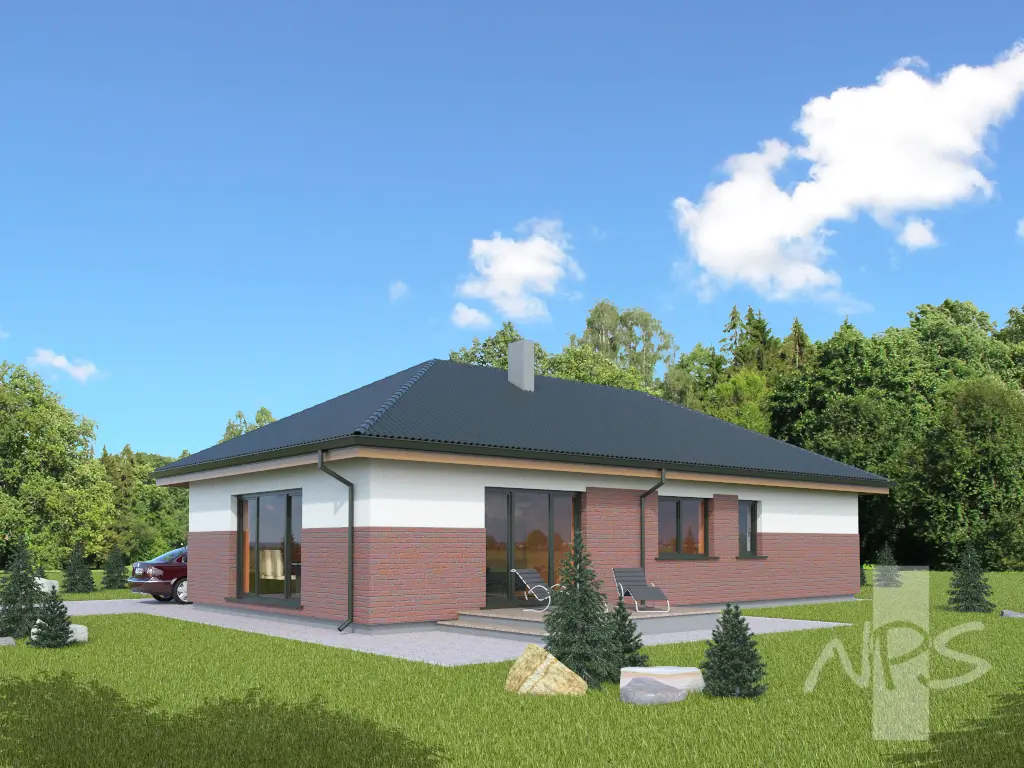 House Plan: 1177 ft², 1 Story, 3 Beds, 1 Baths, Carport