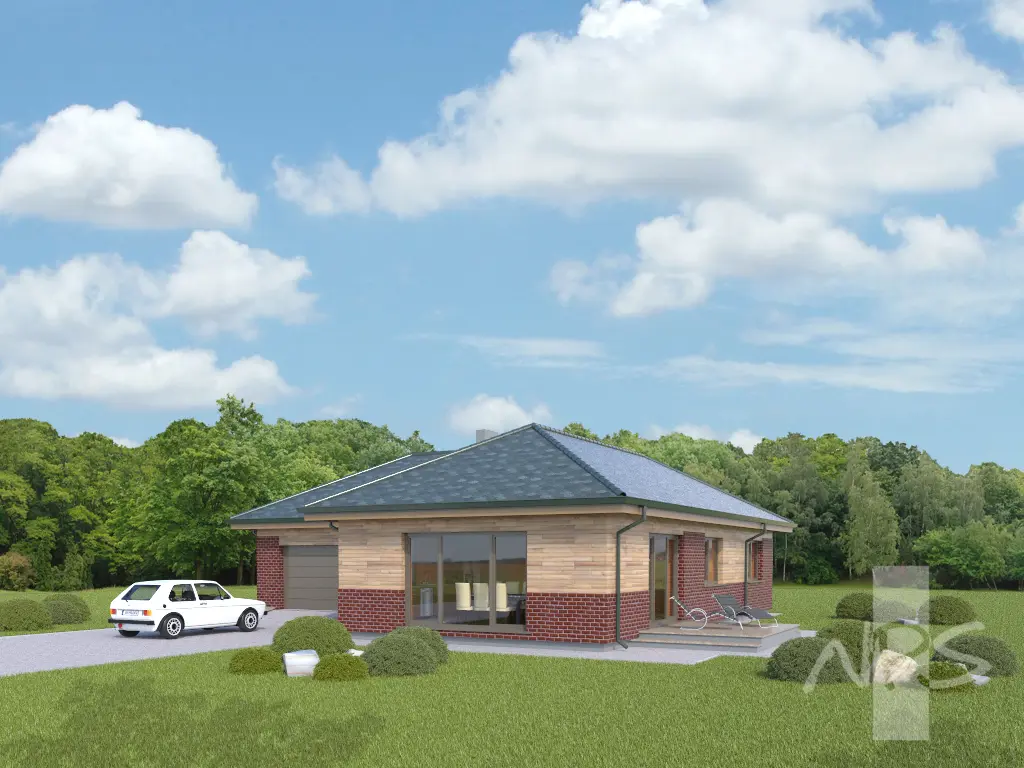 House Plan: 1153 ft², 1 Story, 3 Beds, 1 Baths, Open Floor Plan, 1-Car Garage