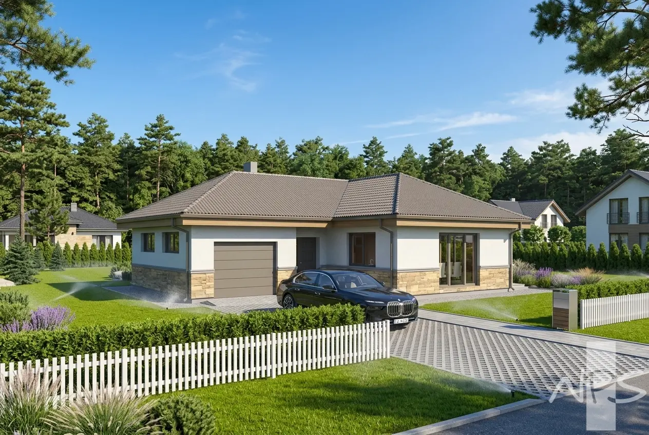 House Plan: 1167 ft², 1 Story, 3 Beds, 1.5 Baths, Open Floor Plan, 1-Car Garage