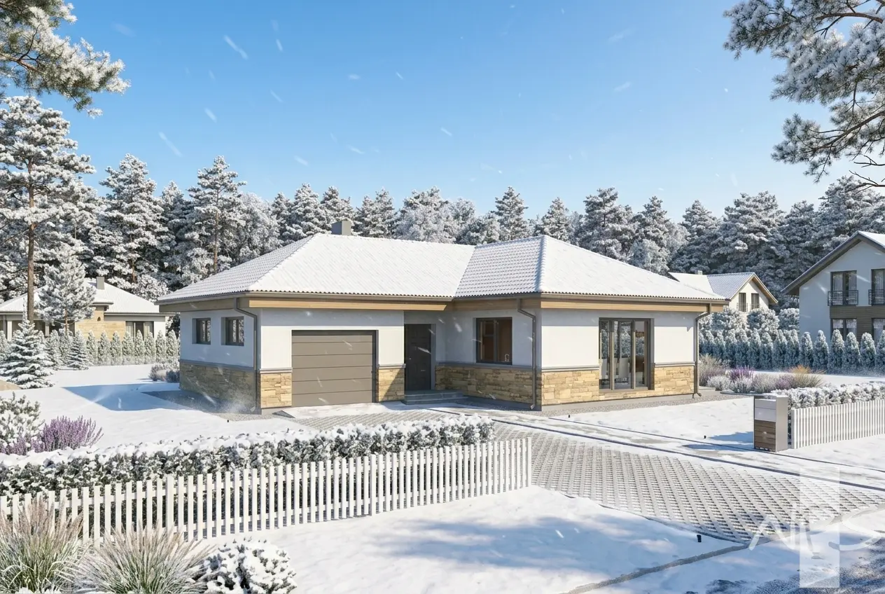 House Plan: 1167 ft², 1 Story, 3 Beds, 1.5 Baths, Open Floor Plan, 1-Car Garage