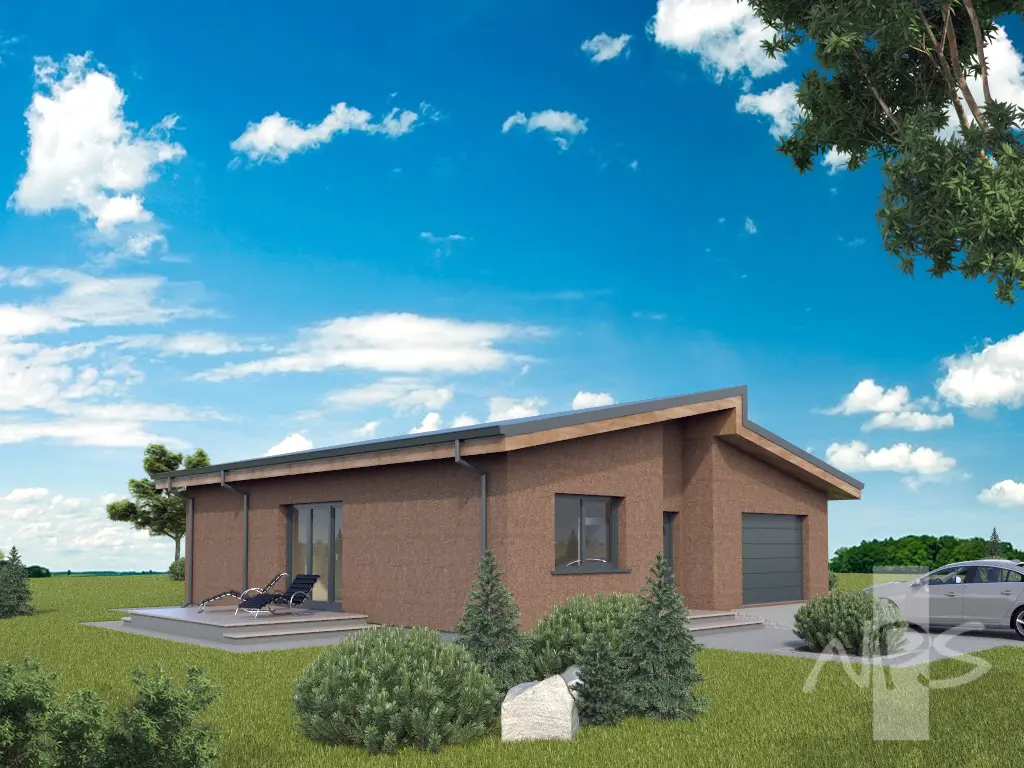 House Plan: 972 ft², 1 Story, 2 Beds, 1 Baths, Open Floor Plan, 1-Car Garage