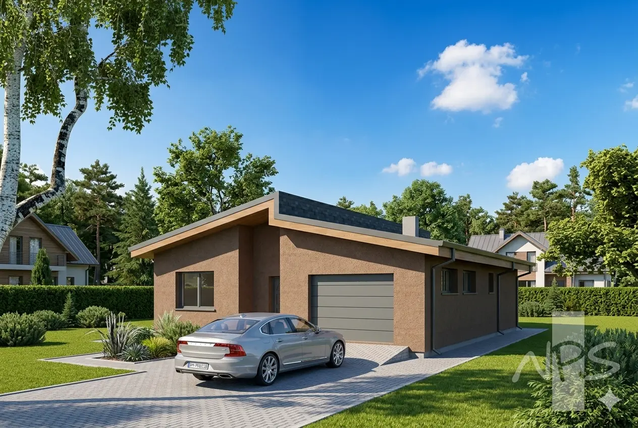 House Plan: 972 ft², 1 Story, 2 Beds, 1 Baths, Open Floor Plan, 1-Car Garage