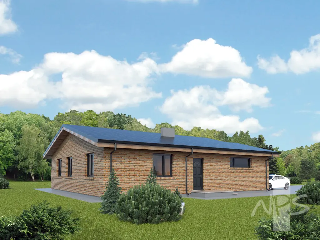 House Plan: 1242 ft², 1 Story, 3 Beds, 1 Baths, Open Floor Plan, 1-Car Garage