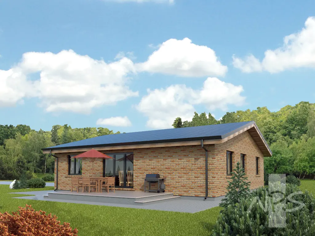 House Plan: 1242 ft², 1 Story, 3 Beds, 1 Baths, Open Floor Plan, 1-Car Garage