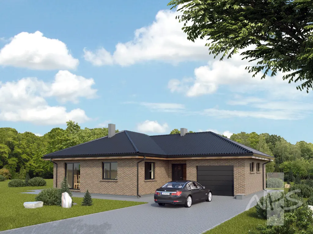 House Plan: 1144 ft², 1 Story, 2 Beds, 1 Baths, 1-Car Garage