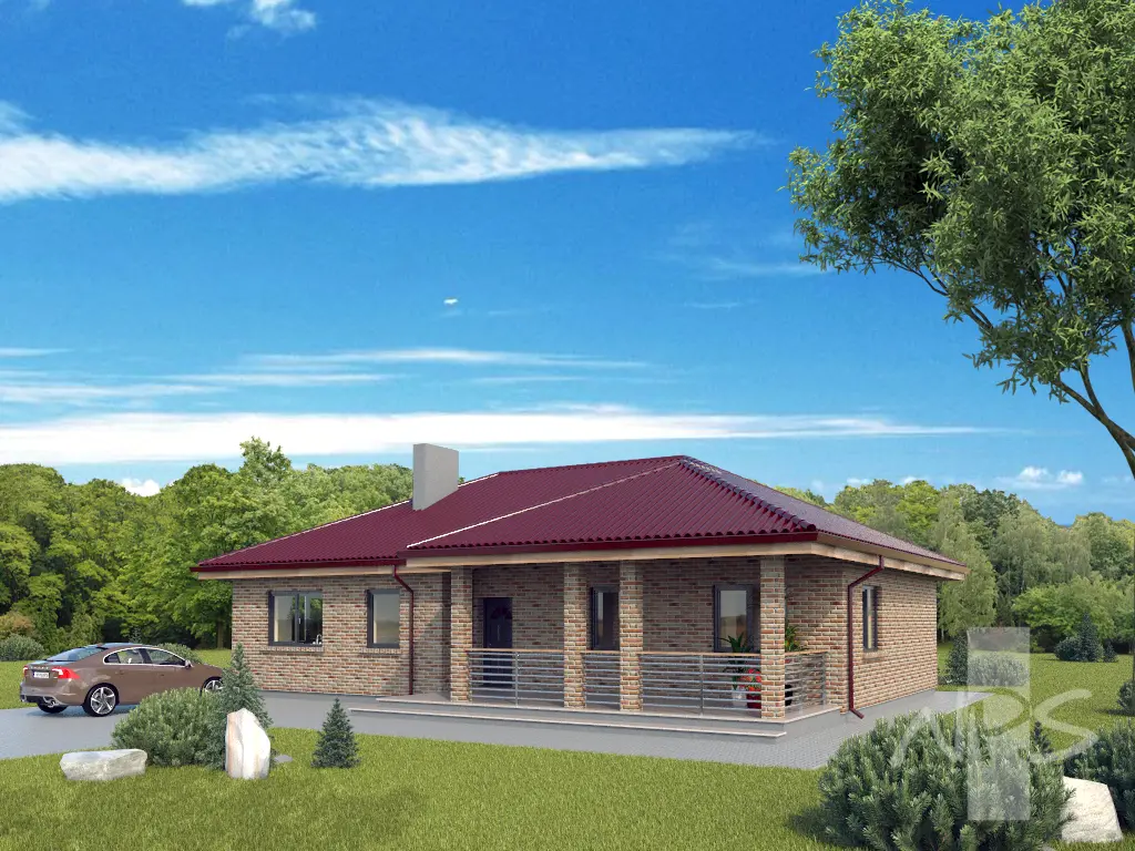 House Plan: 1169 ft², 1 Story, 3 Beds, 1 Baths, Open Floor Plan