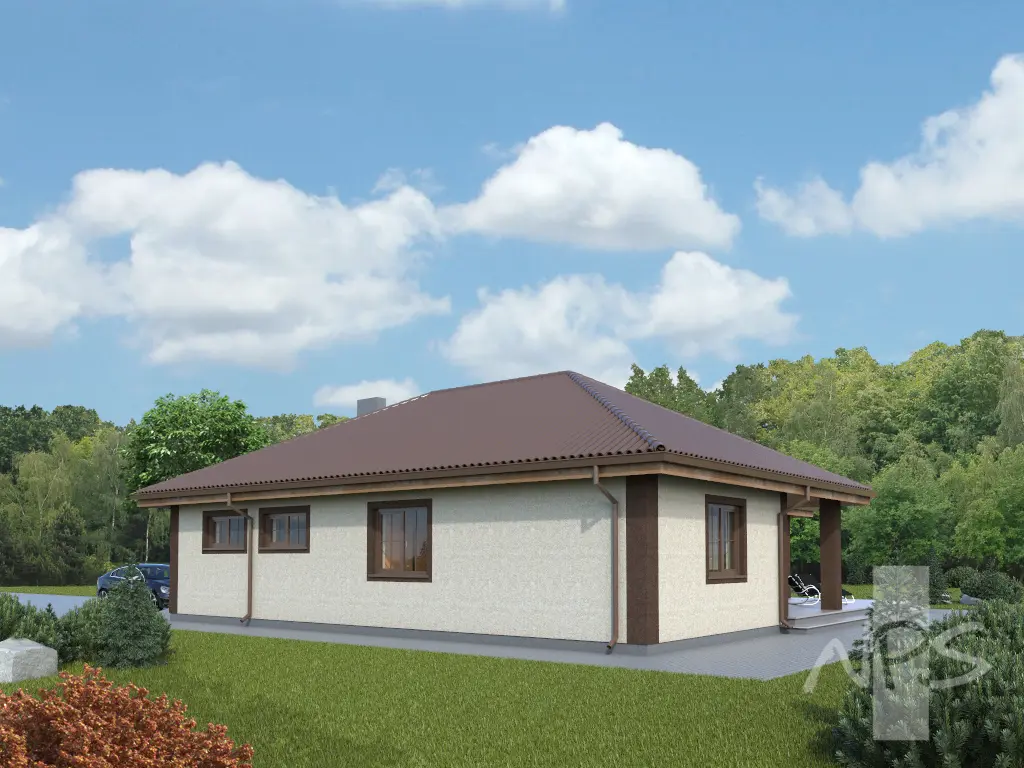 House Plan: 1308 ft², 1 Story, 3 Beds, 1 Baths, Open Floor Plan, 1-Car Garage