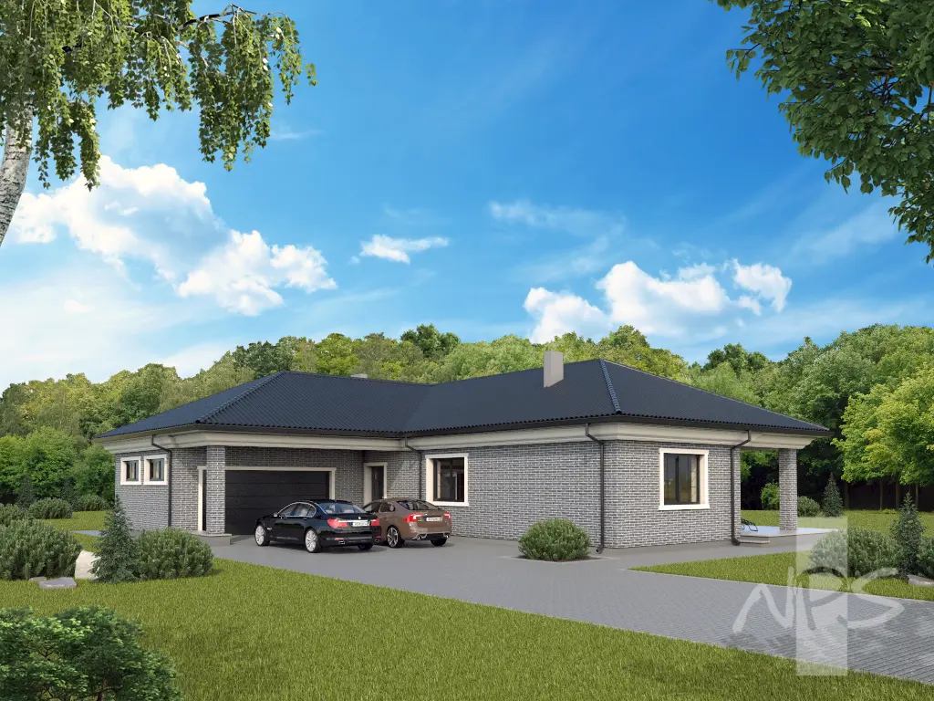 House Plan: 1520 ft², 1 Story, 3 Beds, 2 Baths, 2-Car Garage