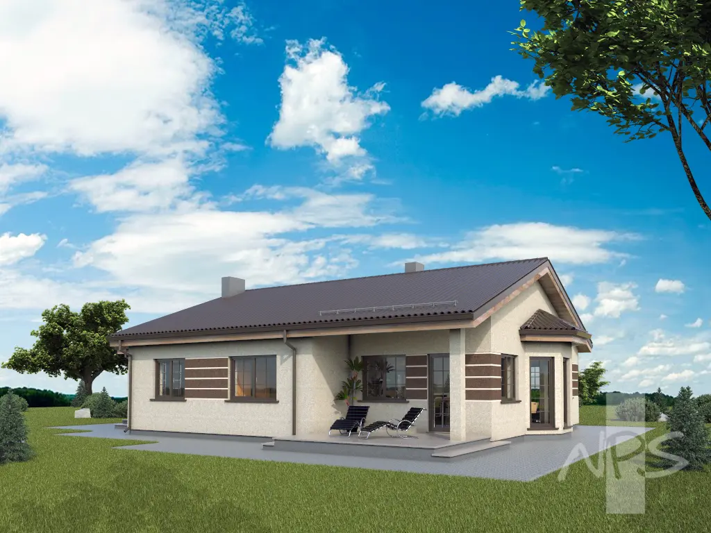 House Plan: 1375 ft², 1 Story, 3 Beds, 1.5 Baths, Open Floor Plan, 1-Car Garage