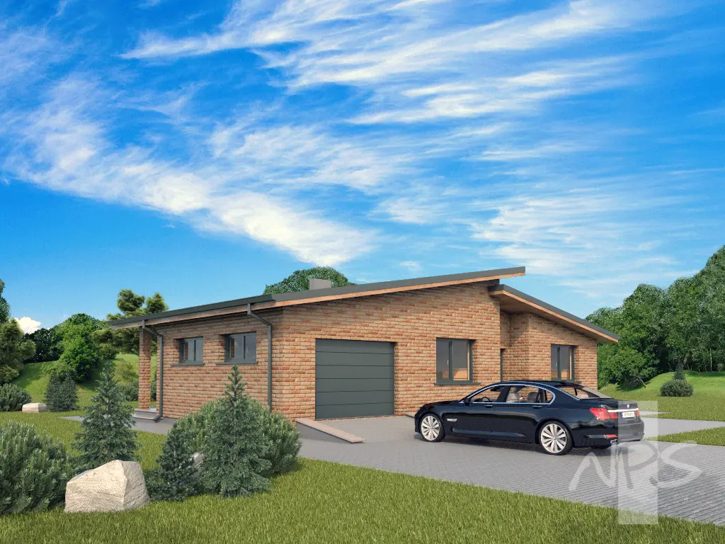 House Plan: 1237 ft², 1 Story, 3 Beds, 1 Baths, 1-Car Garage