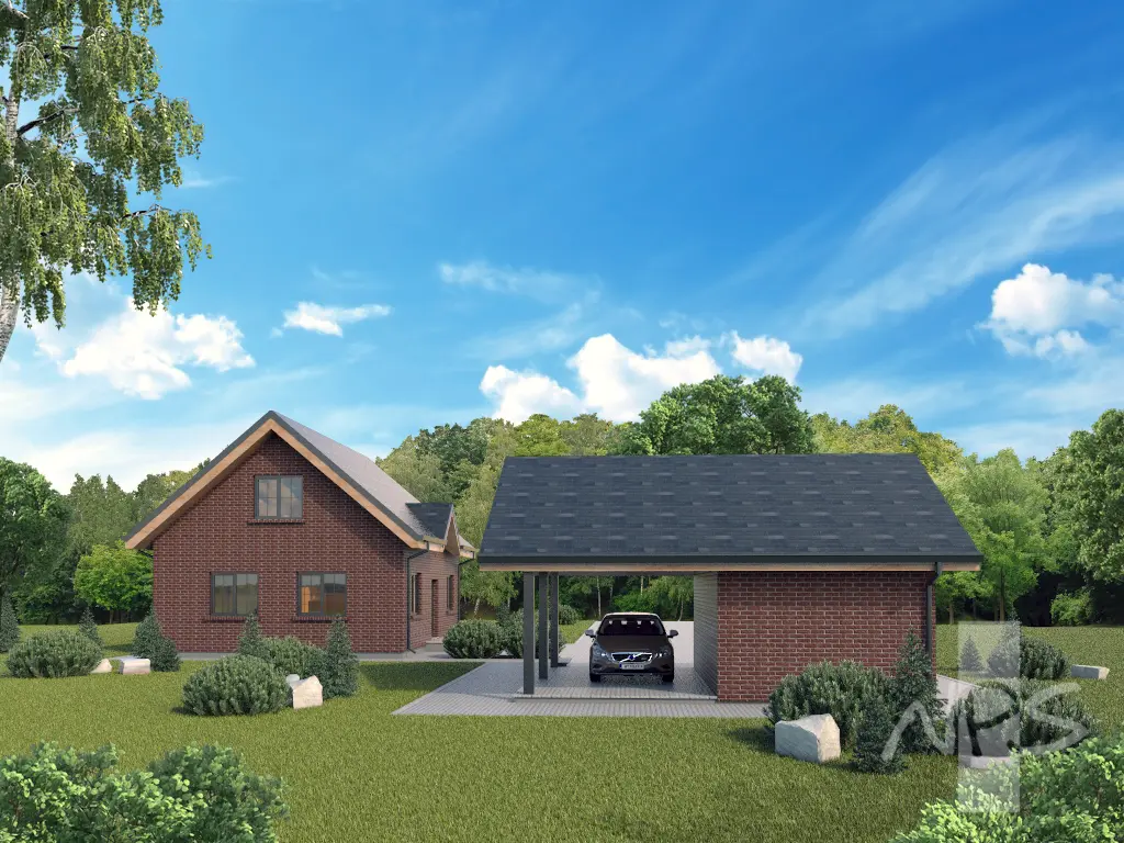 House Plan: 1058 ft², 1.5 Stories, 2 Beds, Home Office, 2 Baths, Open Floor Plan