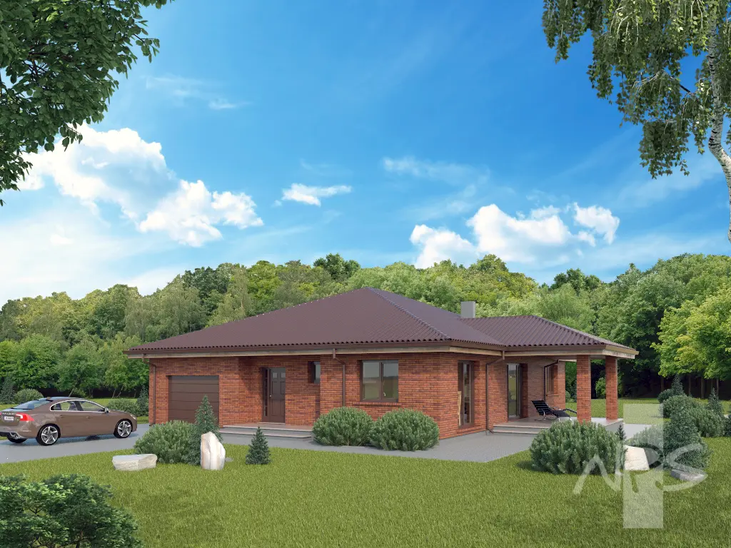 House Plan: 1537 ft², 1 Story, 3 Beds, 1.5 Baths, 1-Car Garage