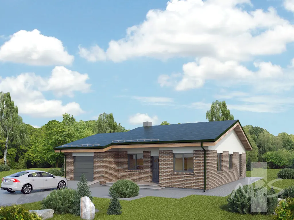 House Plan: 1037 ft², 1 Story, 2 Beds, Home Office, 1 Baths, 1-Car Garage