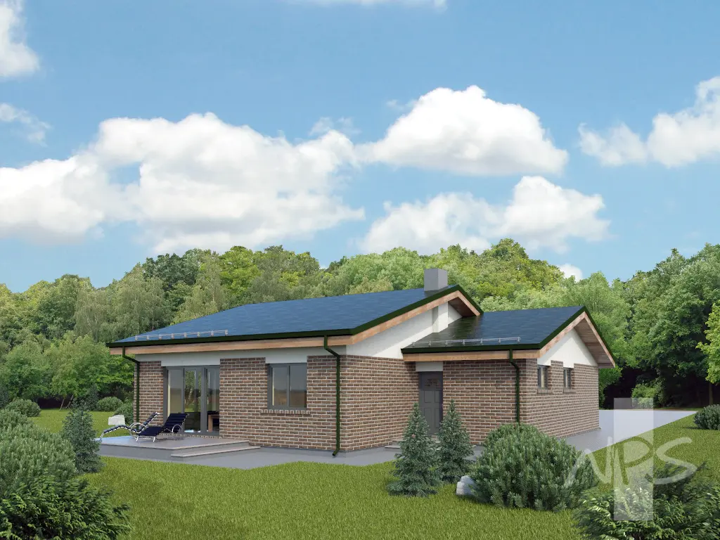 House Plan: 1037 ft², 1 Story, 2 Beds, Home Office, 1 Baths, 1-Car Garage