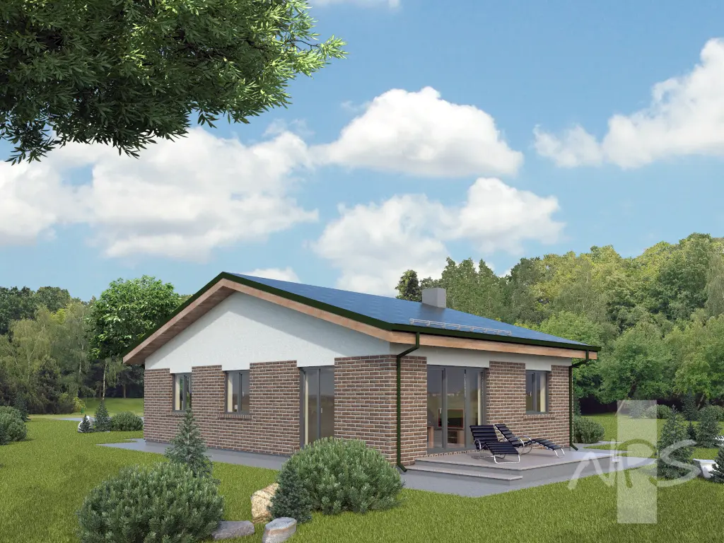 House Plan: 1037 ft², 1 Story, 2 Beds, Home Office, 1 Baths, 1-Car Garage