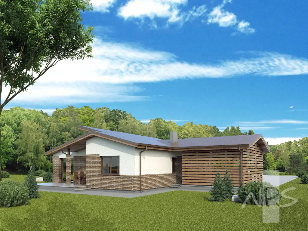 House Plan: 1207 ft², 1 Story, 3 Beds, 1 Baths, Carport