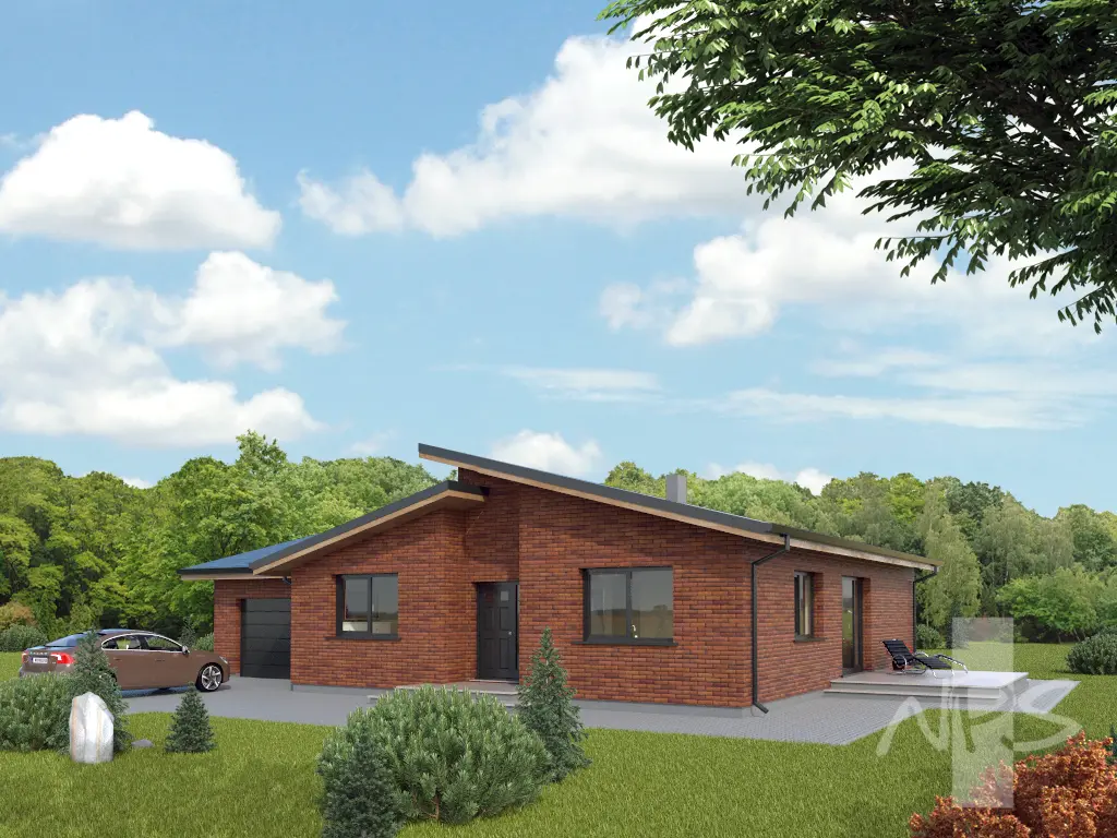 House Plan: 1370 ft², 1 Story, 3 Beds, 1 Baths, Open Floor Plan, 1-Car Garage