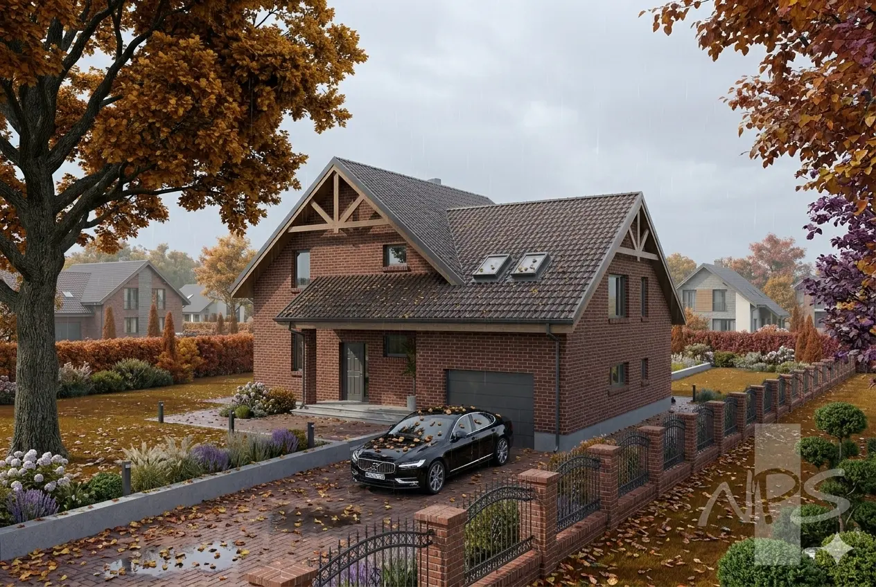 House Plan: 2197 ft², 1.5 Stories, 4 Beds, Home Office, 2.5 Baths, 1-Car Garage