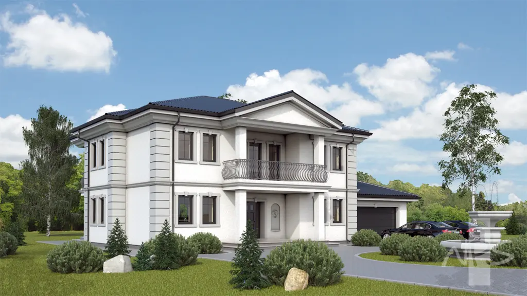 House Plan: 2952 ft², 2 Stories, 4 Beds, Home Office, 2 Baths, 2-Car Garage