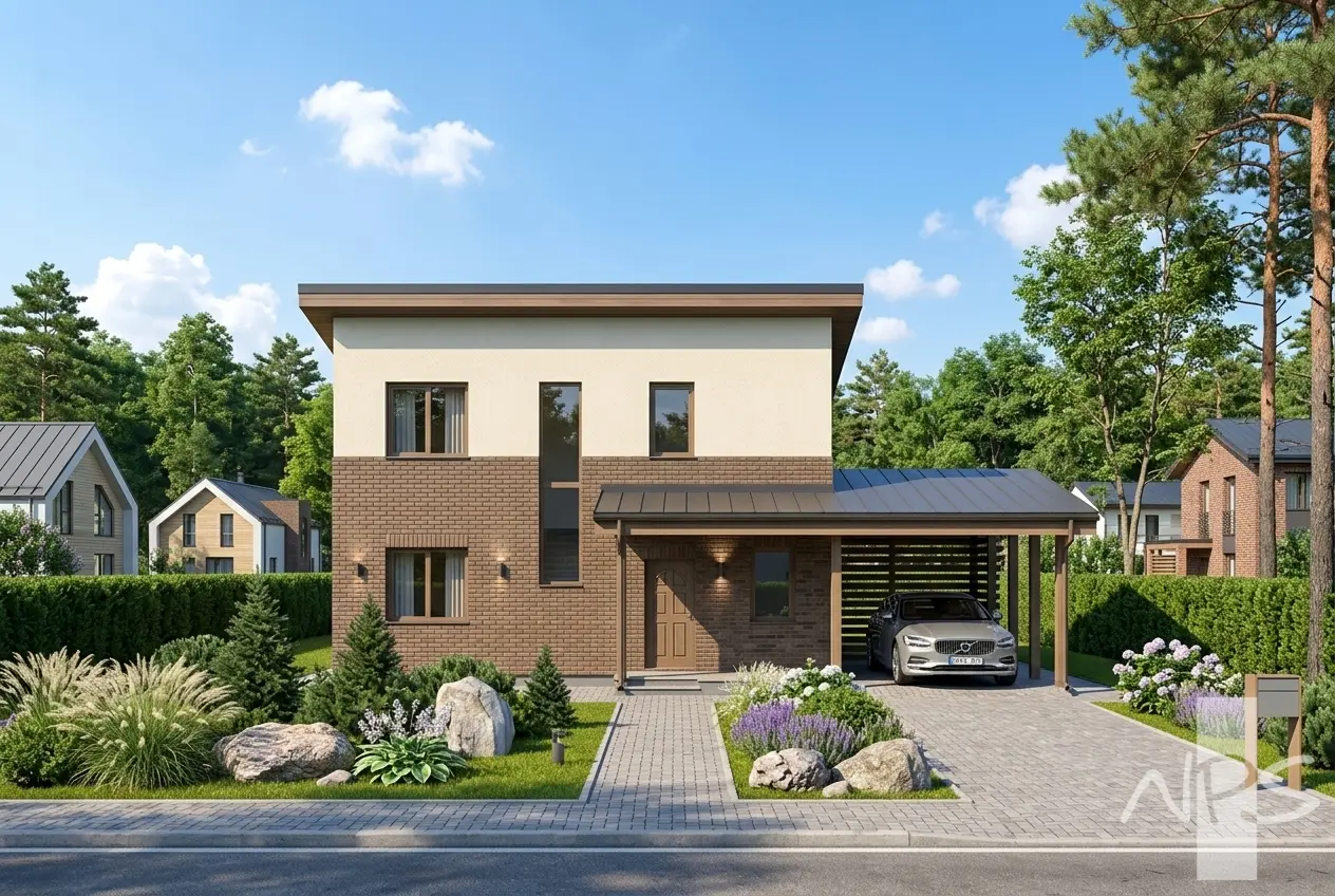 House Plan: 1606 ft², 2 Stories, 3 Beds, Home Office, 2 Baths, Open Floor Plan, Carport