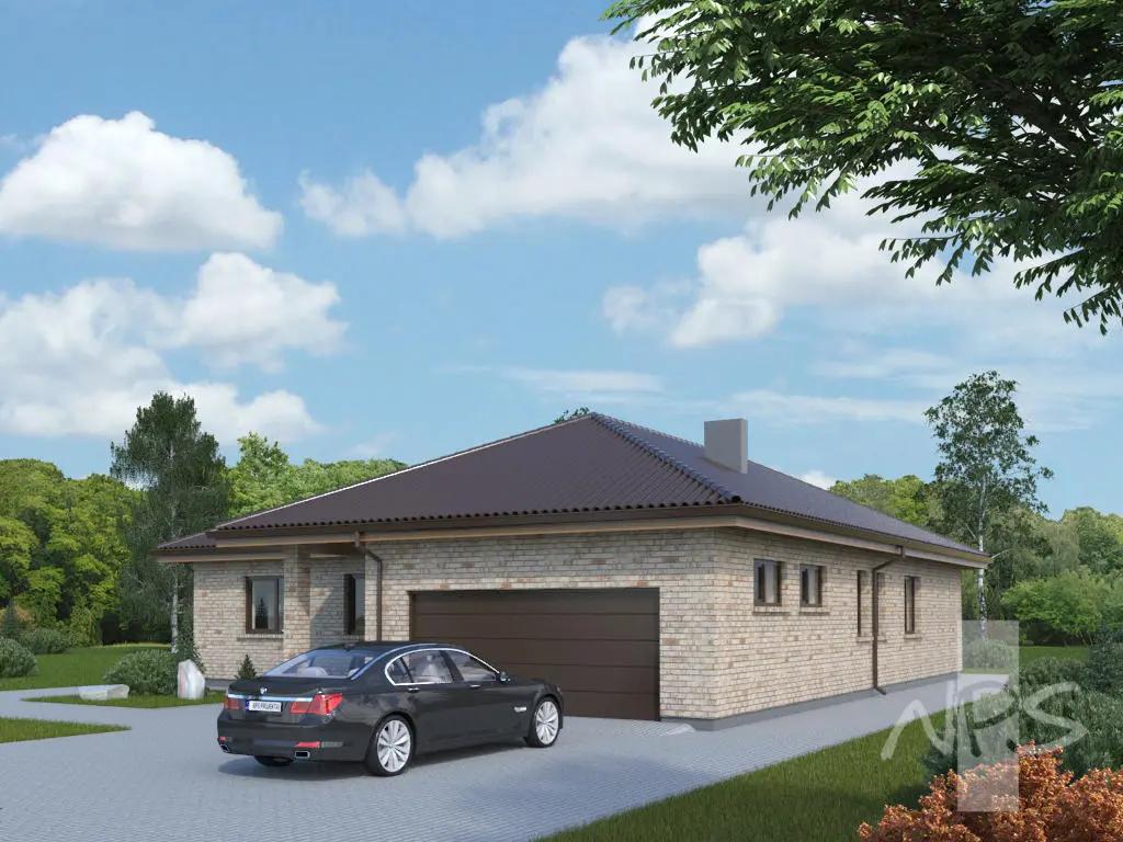 House Plan: 1407 ft², 1 Story, 3 Beds, 2 Baths, Open Floor Plan, 2-Car Garage