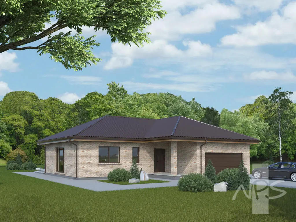 House Plan: 1407 ft², 1 Story, 3 Beds, 2 Baths, Open Floor Plan, 2-Car Garage