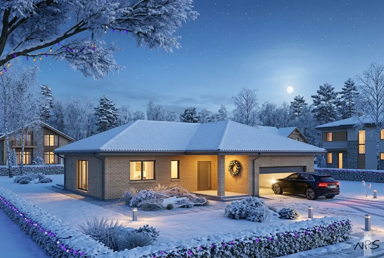 House Plan: 1407 ft², 1 Story, 3 Beds, 2 Baths, Open Floor Plan, 2-Car Garage