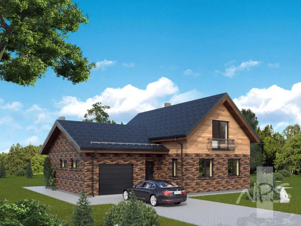House Plan: 1699 ft², 1.5 Stories, 2 Beds, Home Office, 2 Baths, Open Floor Plan, 1-Car Garage