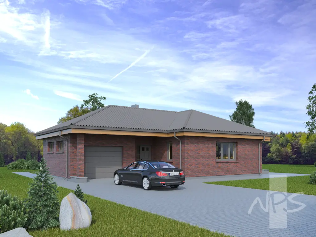 House Plan: 1295 ft², 1 Story, 3 Beds, 1 Baths, Open Floor Plan, 1-Car Garage