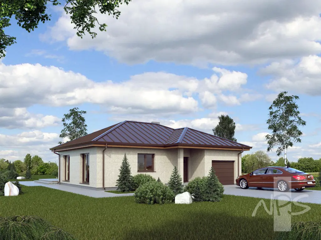 House Plan: 1362 ft², 1 Story, 3 Beds, 1 Baths, Open Floor Plan, 1-Car Garage