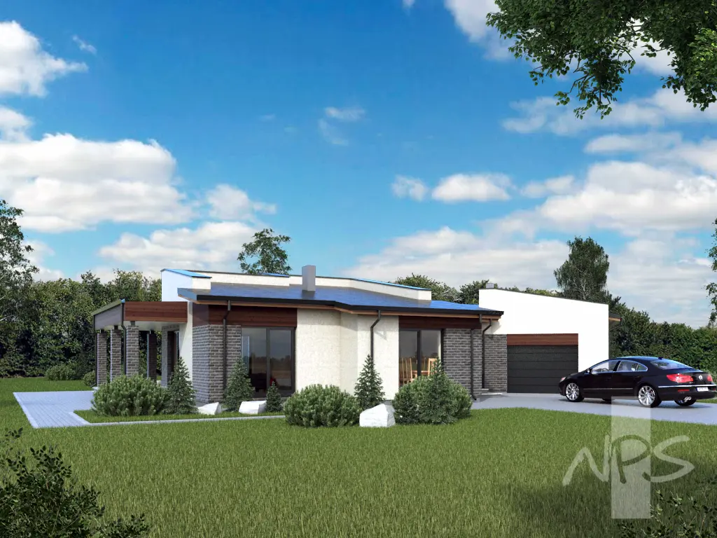 House Plan: 1328 ft², 1 Story, 3 Beds, 1.5 Baths, 1-Car Garage