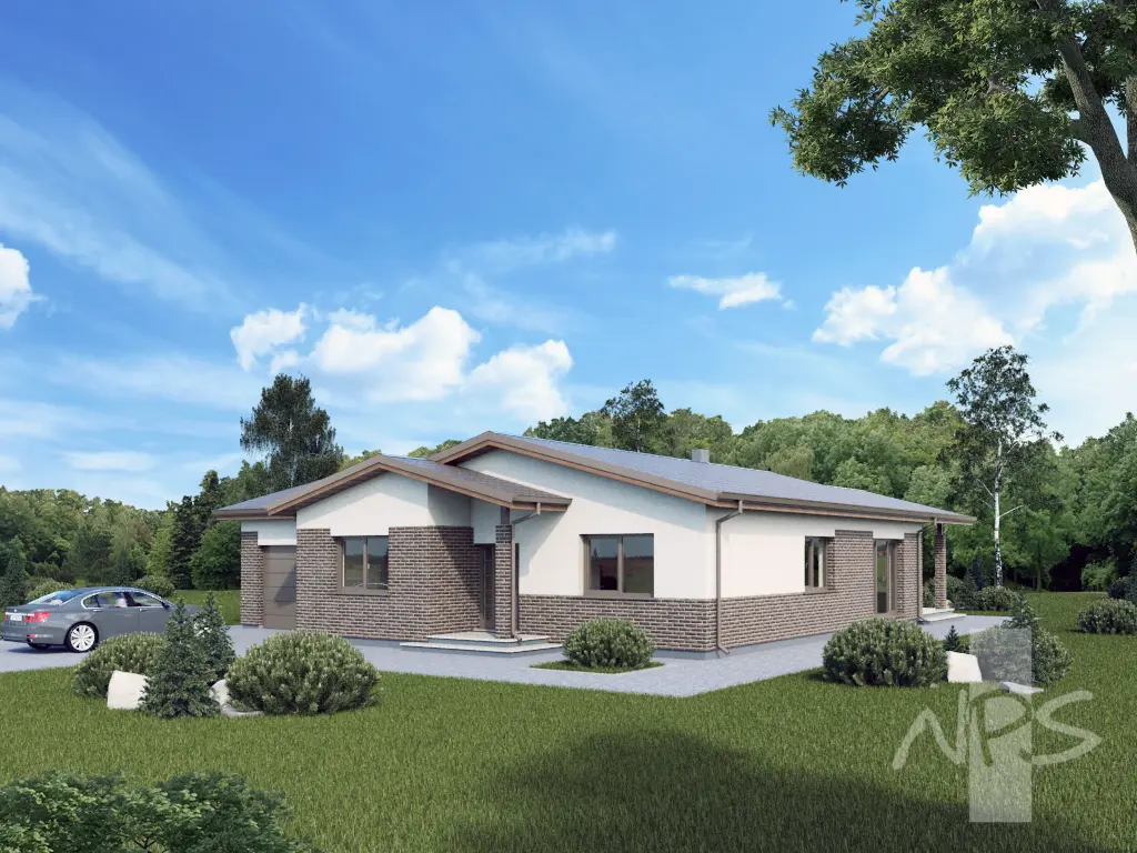 House Plan: 1448 ft², 1 Story, 3 Beds, Home Office, 1 Baths, 1-Car Garage