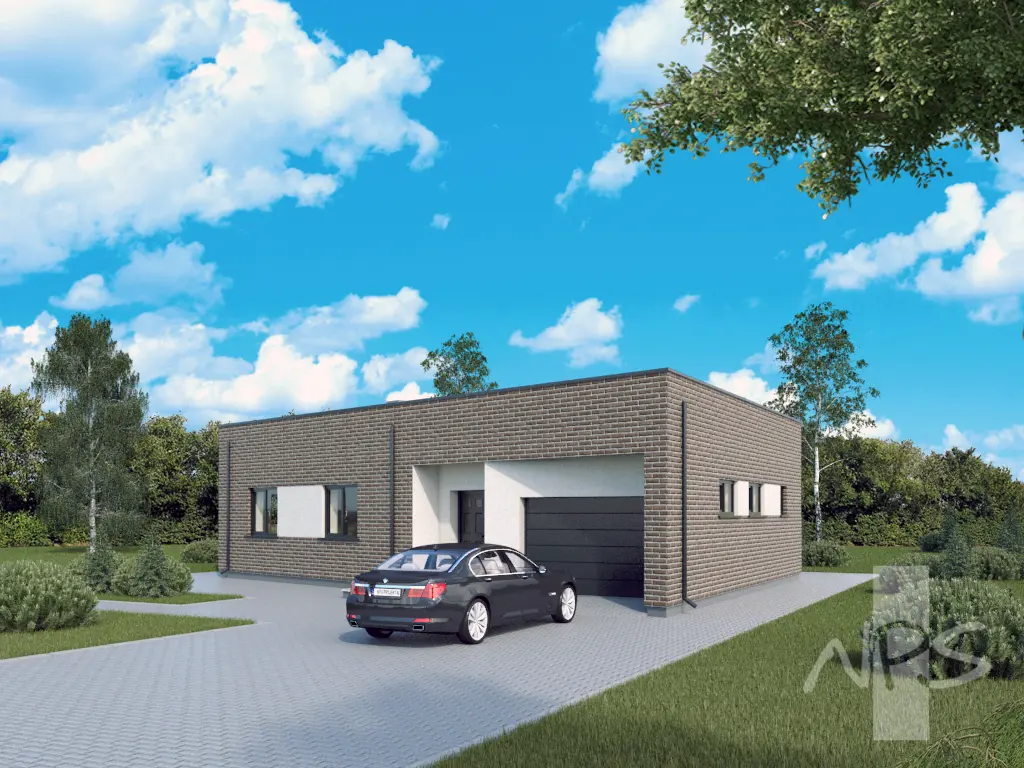 House Plan: 876 ft², 1 Story, 2 Beds, 1 Baths, Open Floor Plan, 1-Car Garage