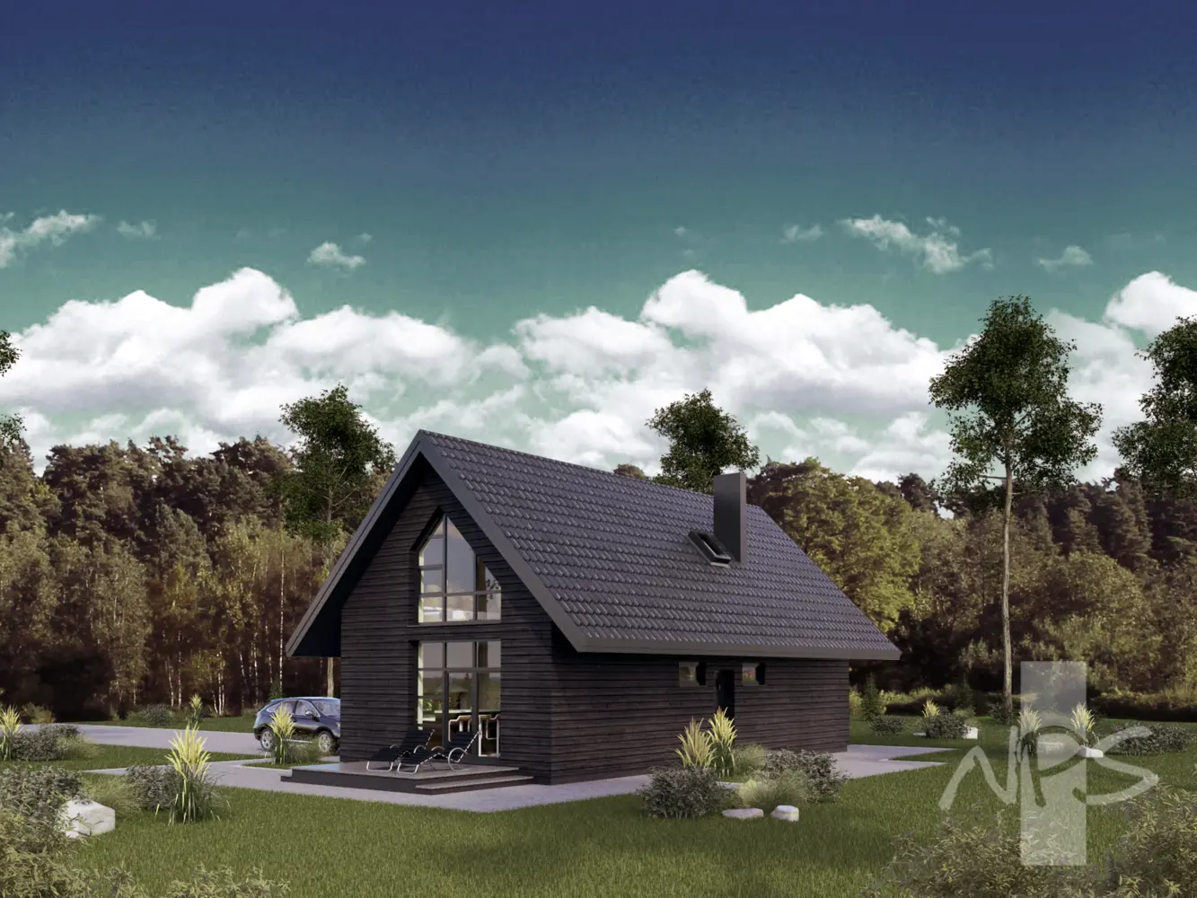 House Plan: 1377 ft², 1.5 Stories, 2 Beds, 2 Baths