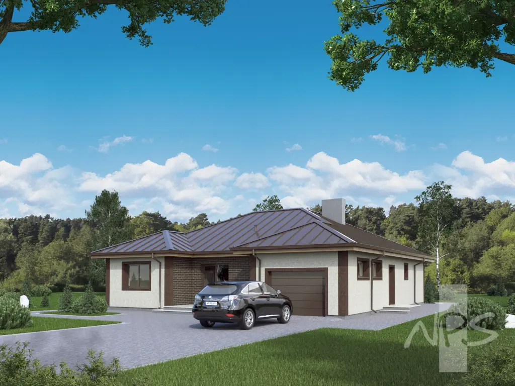 House Plan: 1510 ft², 1 Story, 4 Beds, 2 Baths, 1-Car Garage