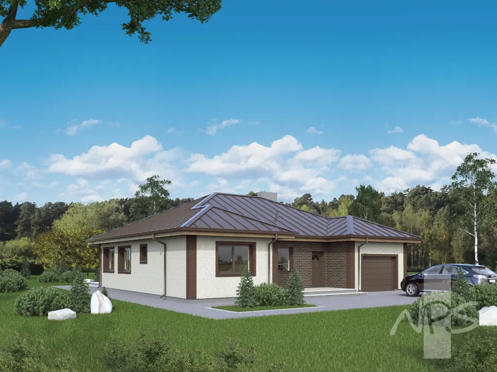 House Plan: 1510 ft², 1 Story, 4 Beds, 2 Baths, 1-Car Garage